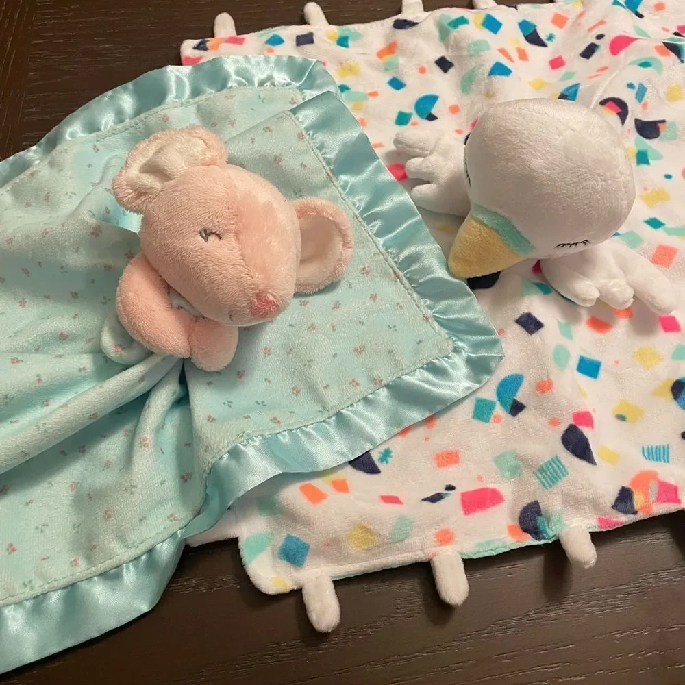 Carters Satin Mouse Lovey Oh Joy Swan Lovey